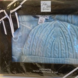 NWT Baby Cashmere Cardi and Cap